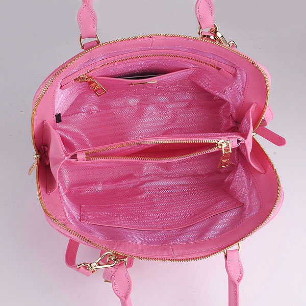 2014 Prada Saffiano Calf Leather Two Handle Bag BL0837 pink